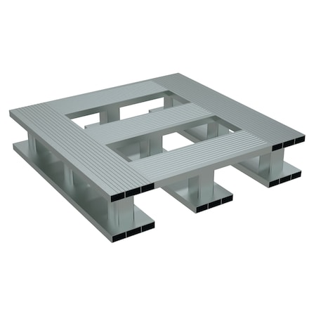 Vestil Aluminum Half Pallet Skid, 24 in L, 24 in W, 5.0625 H AP-2424-SB